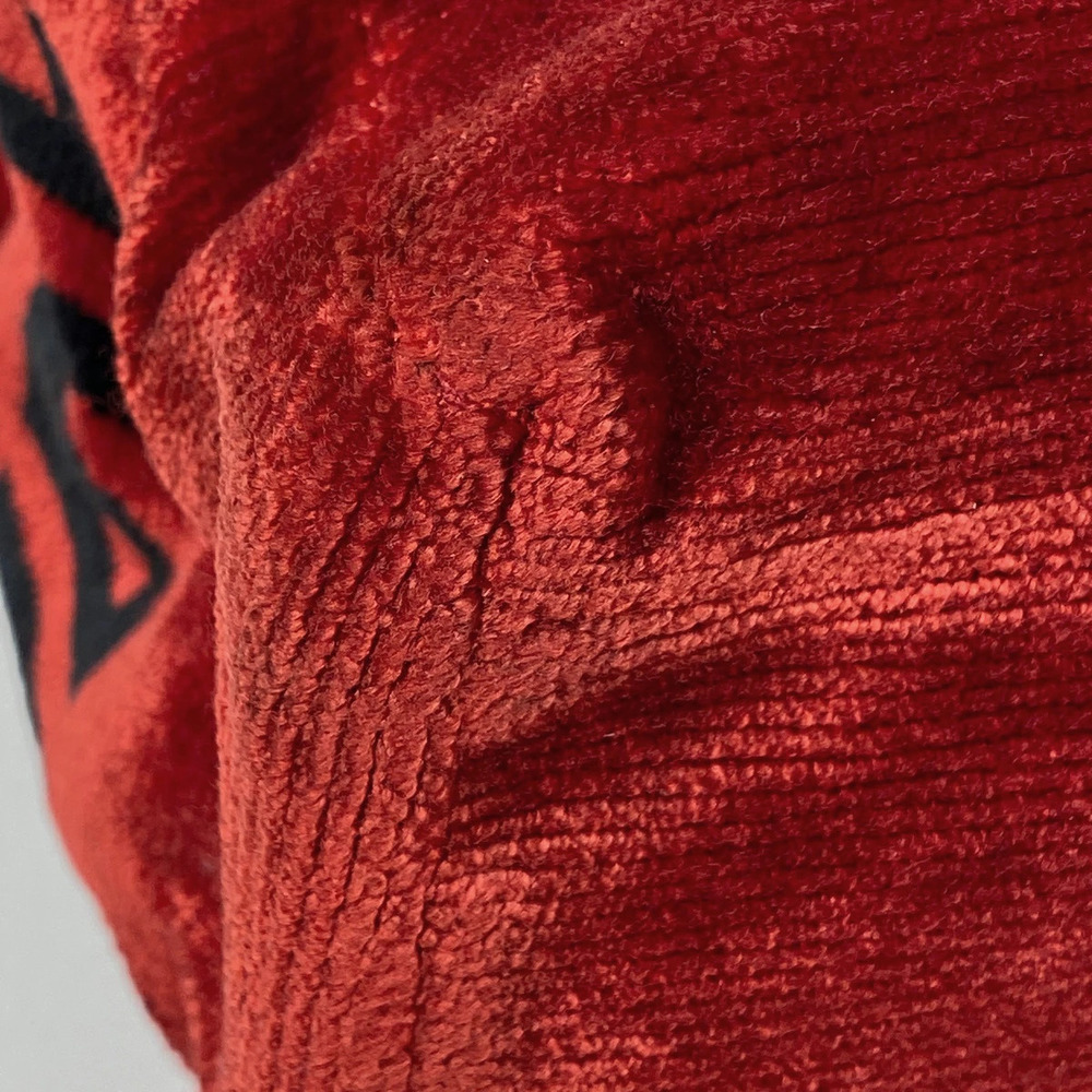 Fendi velvet red handbag bag logo tote